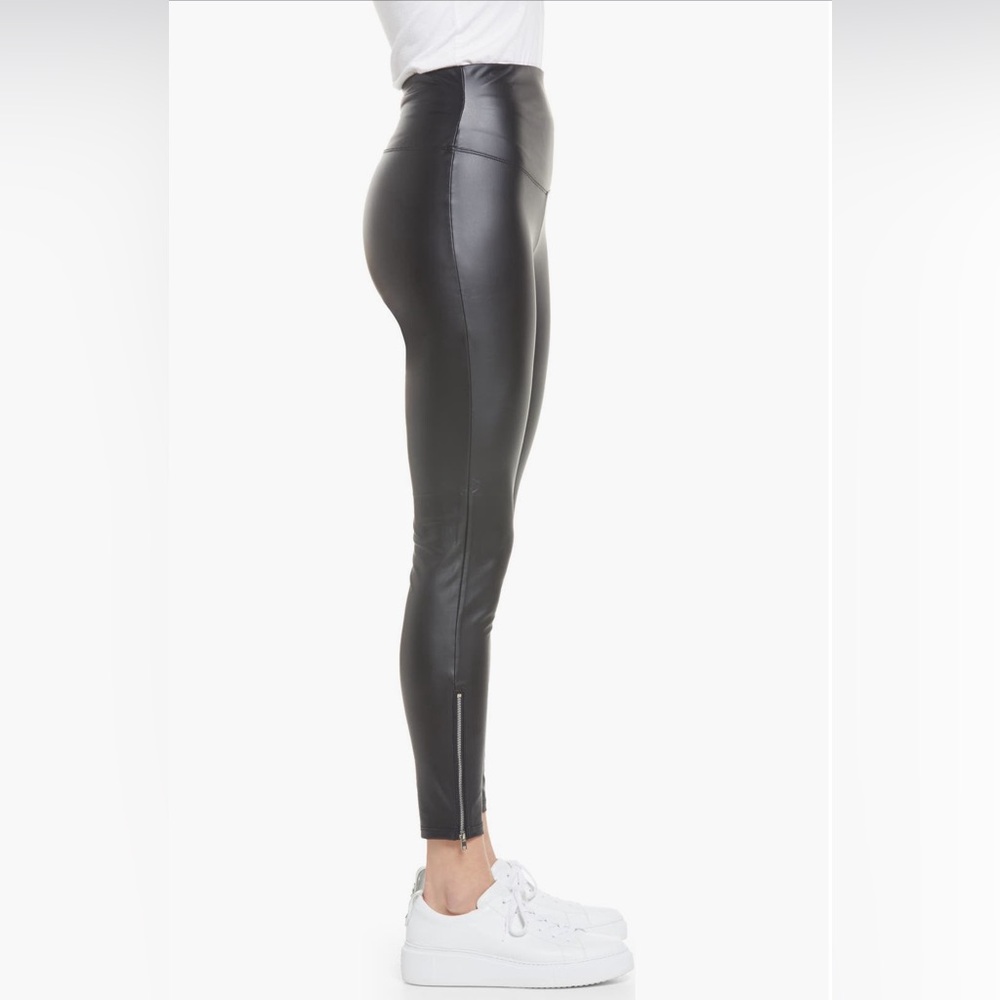NEW Yummie faux leather shaping legging with side zip sz S - Picture 2 of 6